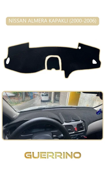 NEYA  NİSSAN ALMERA KAPAKLI 2000-2006TORPİDO KORUMA HALISI BEJ KENAR ürün görseli 1