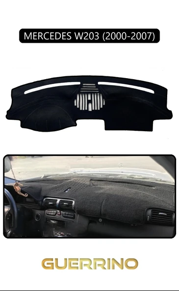 NEYA  MERCEDES W203 2000-2007TORPİDO KORUMA HALISI SİYAH KENAR ürün görseli 1