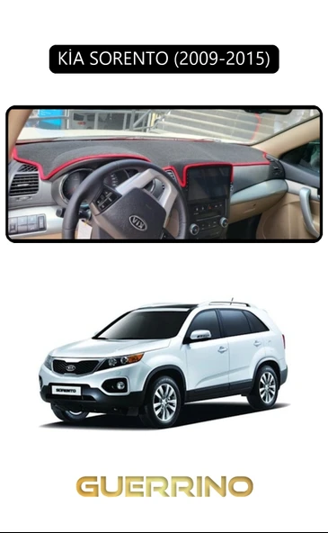 NEYA  KİA SORENTO 2009-2015TORPİDO KORUMA HALISI SİYAH KENAR ürün görseli 1