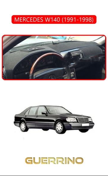 NEYA  MERCEDES W140 1991-1998TORPİDO KORUMA HALISI KIRMIZI KENAR ürün görseli 1