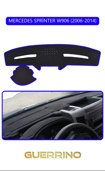 NEYA  MERCEDES SPRİNTER W906 2006-2014TORPİDO KORUMA HALISI MAVİ KENAR ürün görseli 1