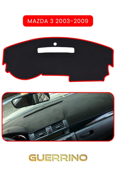 NEYA  MAZDA 3 2003-2009TORPİDO KORUMA HALISI KIRMIZI KENAR ürün görseli 1