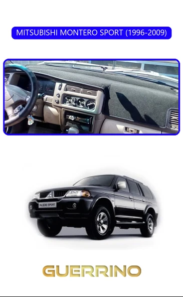 NEYA  MITSUBISHI MONTERO SPORT 1996-2009TORPİDO KORUMA HALISI MAVİ KENAR ürün görseli 1