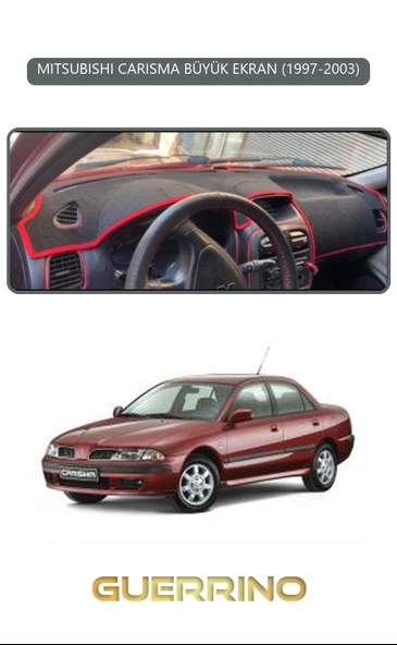 NEYA  MITSUBISHI CARISMA BÜYÜK EKRAN 1997-2003TORPİDO KORUMA HALISI GRİ KENAR ürün görseli 1
