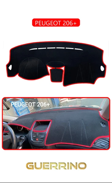 NEYA  PEUGEOT 206+TORPİDO KORUMA HALISI KIRMIZI KENAR ürün görseli 1