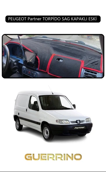 NEYA  PEUGEOT Partner TORPİDO SAG KAPAKLI ESKİ TORPİDO KORUMA HALISI SİYAH KENAR ürün görseli 1
