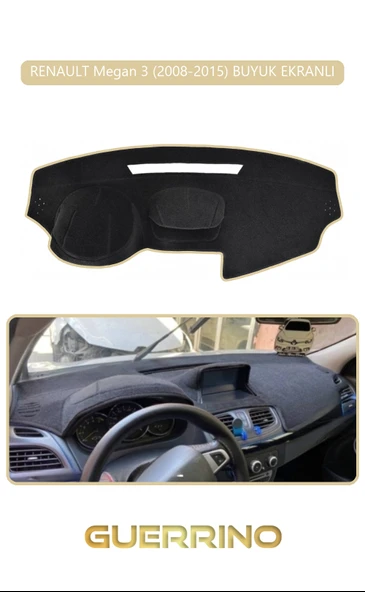 NEYA  RENAULT Megan 3 (2008-2015) BUYUK EKRANLITORPİDO KORUMA HALISI BEJ KENAR ürün görseli 1