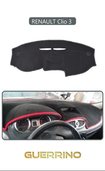 NEYA  RENAULT Clio 3 TORPİDO KORUMA HALISI GRİ KENAR ürün görseli 1