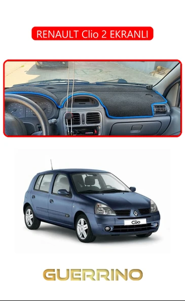 NEYA  RENAULT Clio 2 EKRANLITORPİDO KORUMA HALISI KIRMIZI KENAR ürün görseli 1