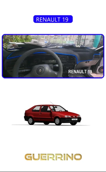 NEYA  RENAULT 19 TORPİDO KORUMA HALISI MAVİ KENAR ürün görseli 1