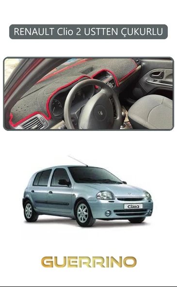 NEYA  RENAULT Clio 2 USTTEN ÇUKURLUTORPİDO KORUMA HALISI GRİ KENAR ürün görseli 1