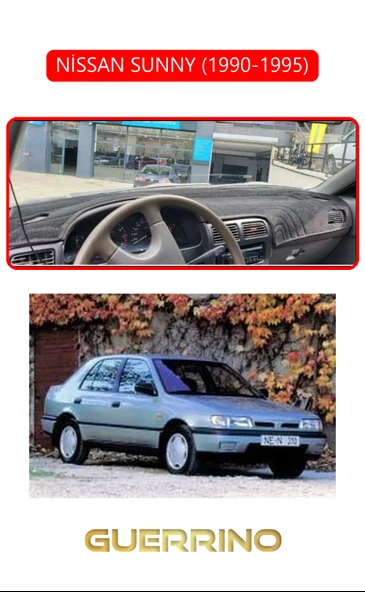 NEYA  NİSSAN SUNNY 1990-1995TORPİDO KORUMA HALISI KIRMIZI KENAR ürün görseli 1