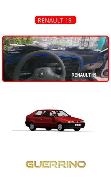 NEYA  RENAULT 19 TORPİDO KORUMA HALISI KIRMIZI KENAR ürün görseli 1