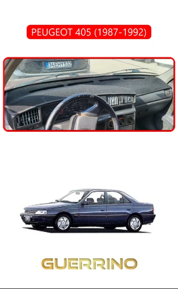NEYA  PEUGEOT 405 (1987-1992) ;TORPİDO KORUMA HALISI KIRMIZI KENAR ürün görseli 1