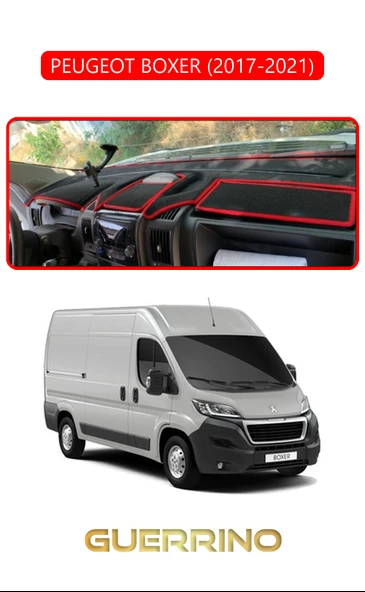 NEYA  PEUGEOT BOXER 2017 - 2021TORPİDO KORUMA HALISI KIRMIZI KENAR ürün görseli 1