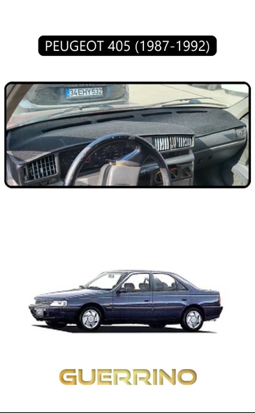 NEYA  PEUGEOT 405 (1987-1992) ;TORPİDO KORUMA HALISI SİYAH KENAR ürün görseli 1