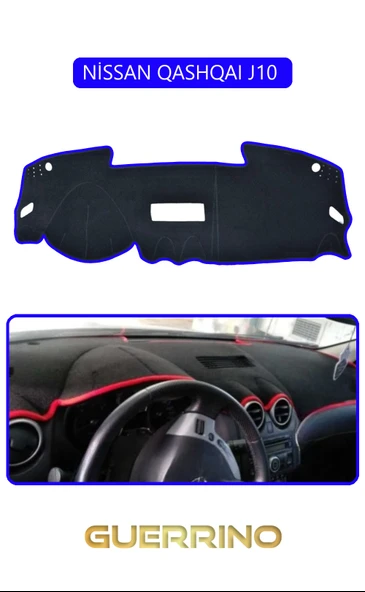 NEYA  NİSSAN QASHQAI J10 TORPİDO KORUMA HALISI MAVİ KENAR ürün görseli 1