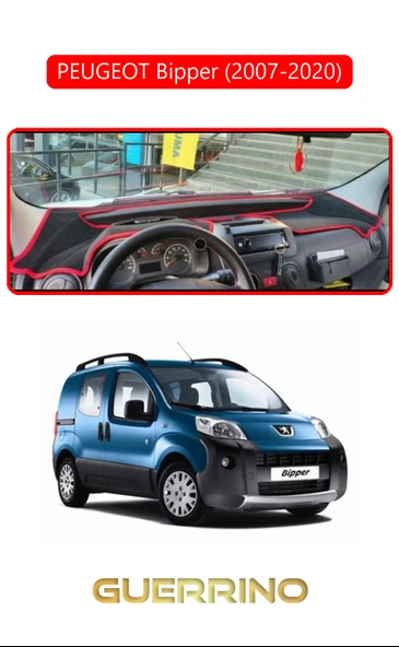 NEYA  PEUGEOT Bipper (2007-2020)TORPİDO KORUMA HALISI KIRMIZI KENAR ürün görseli 1