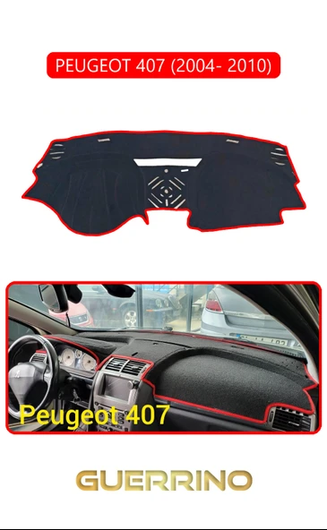 NEYA  PEUGEOT 407 (2004- 2010)TORPİDO KORUMA HALISI KIRMIZI KENAR ürün görseli 1