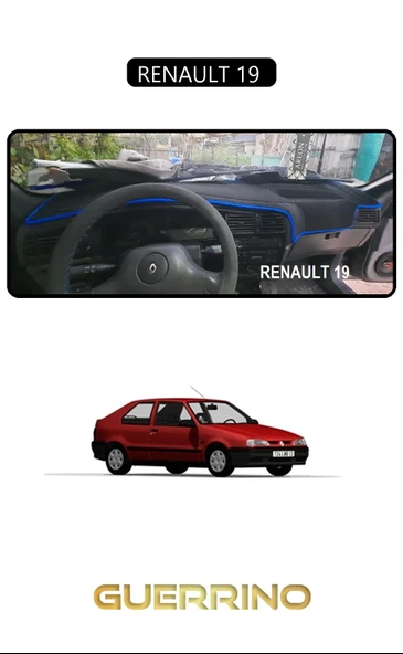 NEYA  RENAULT 19 TORPİDO KORUMA HALISI SİYAH KENAR ürün görseli 1
