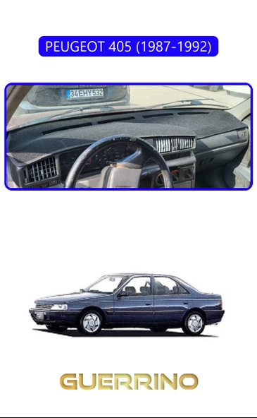 NEYA  PEUGEOT 405 (1987-1992) ;TORPİDO KORUMA HALISI MAVİ KENAR ürün görseli 1
