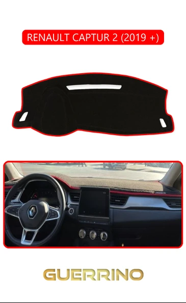 NEYA  RENAULT CAPTUR 2 (2019 +)TORPİDO KORUMA HALISI KIRMIZI KENAR ürün görseli 1