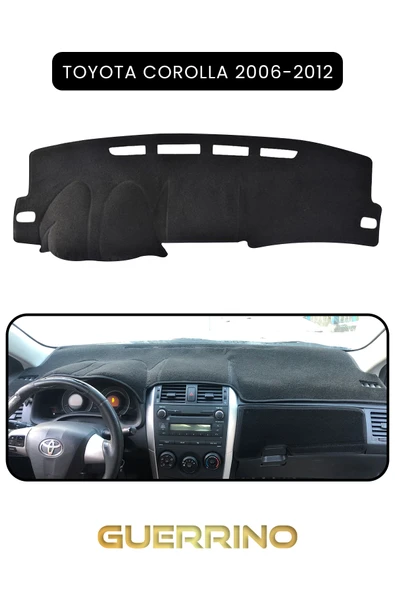 NEYA  TOYOTA Corolla (2006-2012) TORPİDO KORUMA HALISI SİYAH KENAR ürün görseli 1