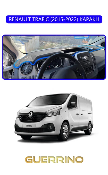 NEYA  RENAULT TRAFIC (2015-2022) KAPAKLITORPİDO KORUMA HALISI MAVİ KENAR ürün görseli 1