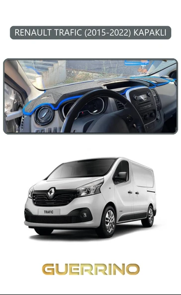 NEYA  RENAULT TRAFIC (2015-2022) KAPAKLITORPİDO KORUMA HALISI GRİ KENAR ürün görseli 1