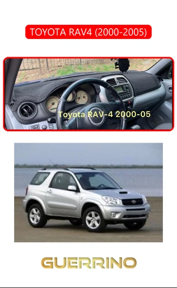NEYA  TOYOTA RAV4 (2000-2005)TORPİDO KORUMA HALISI KIRMIZI KENAR ürün görseli 1