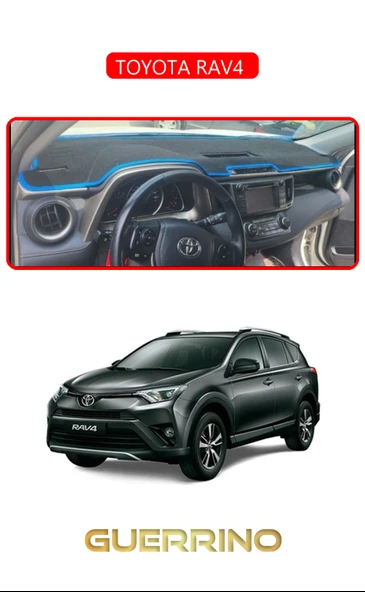 NEYA  TOYOTA RAV4 TORPİDO KORUMA HALISI KIRMIZI KENAR ürün görseli 1