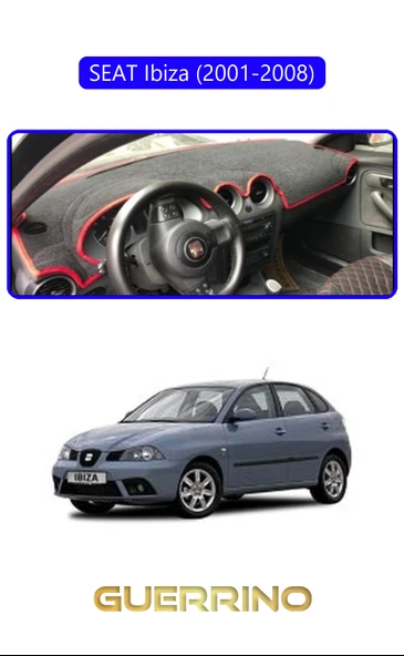 NEYA  SEAT Ibiza (2001-2008)TORPİDO KORUMA HALISI MAVİ KENAR ürün görseli 1