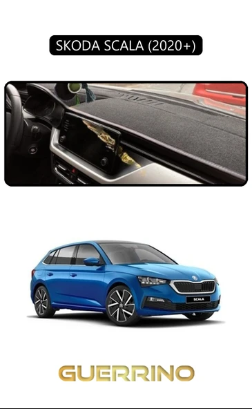 NEYA  SKODA SCALA - KAMIQ 2020+TORPİDO KORUMA HALISI SİYAH KENAR ürün görseli 1
