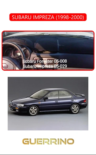 NEYA  SUBARU IMPREZZA (1998-2000)TORPİDO KORUMA HALISI KIRMIZI KENAR ürün görseli 1