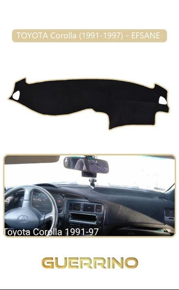 NEYA  TOYOTA Corolla (1991-1997) - EFSANE TORPİDO KORUMA HALISI BEJ KENAR ürün görseli 1