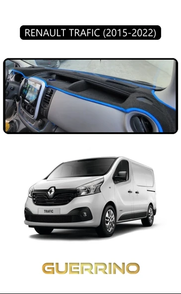 NEYA  RENAULT TRAFIC (2015-2022)TORPİDO KORUMA HALISI SİYAH KENAR ürün görseli 1