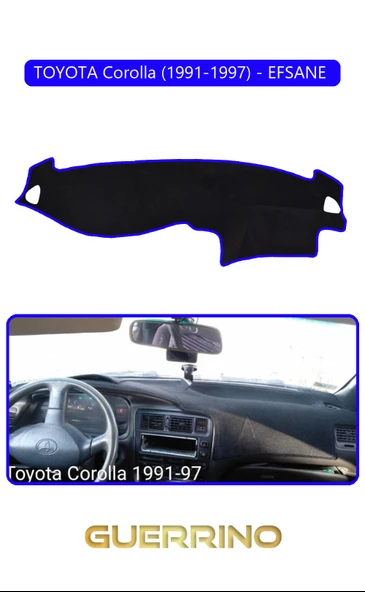 NEYA  TOYOTA Corolla (1991-1997) - EFSANE TORPİDO KORUMA HALISI MAVİ KENAR ürün görseli 1