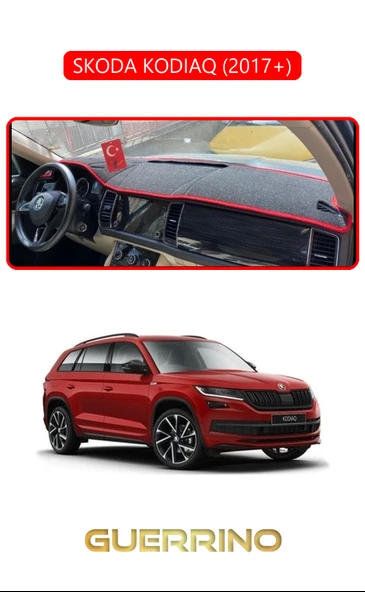 NEYA  SKODA KODIAQ 2017 +TORPİDO KORUMA HALISI KIRMIZI KENAR ürün görseli 1