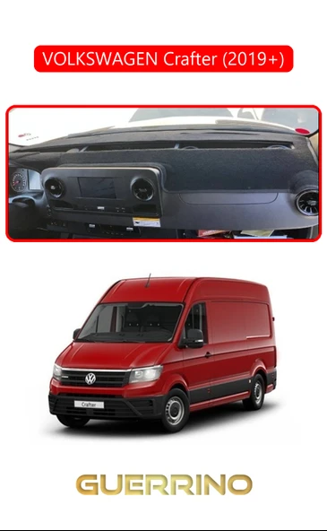 NEYA  VOLKSWAGEN Crafter (2019+)TORPİDO KORUMA HALISI KIRMIZI KENAR ürün görseli 1
