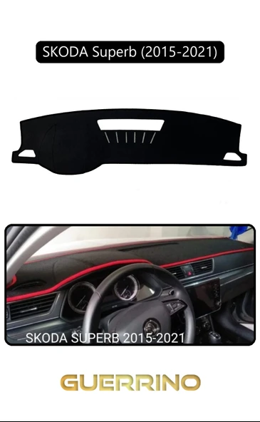 NEYA  SKODA Superb (2015-2021)TORPİDO KORUMA HALISI SİYAH KENAR ürün görseli 1