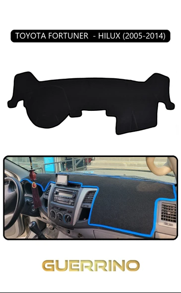 NEYA  TOYOTA FORTUNER  - HILUX 2005-2014TORPİDO KORUMA HALISI SİYAH KENAR ürün görseli 1