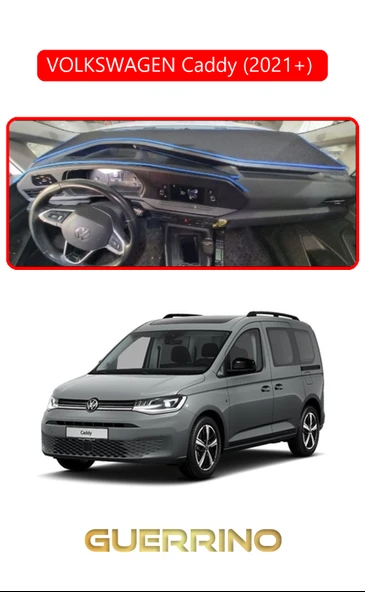 NEYA  VOLKSWAGEN Caddy (2021+) TORPİDO KORUMA HALISI KIRMIZI KENAR ürün görseli 1