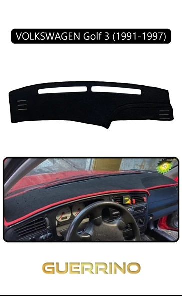 NEYA  VOLKSWAGEN Golf 3 / Vento / Jetta (1991-1997)TORPİDO KORUMA HALISI SİYAH KENAR ürün görseli 1