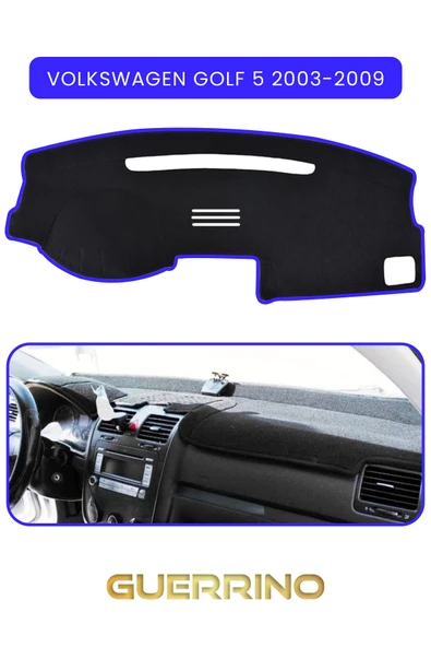 NEYA  VOLKSWAGEN Golf 5 (2003-2009)TORPİDO KORUMA HALISI MAVİ KENAR ürün görseli 1