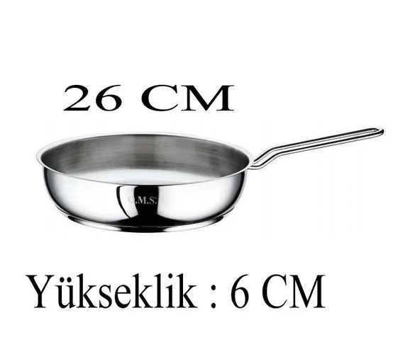 Oms Çelik Tava 26x6 CM - Resim 2
