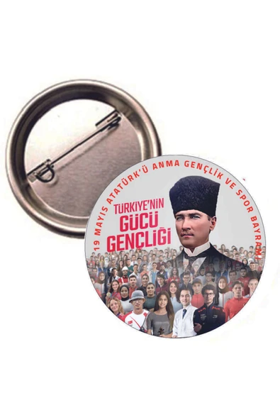 yıldızkurdelaankara 19 MAYIS BUTON ROZET 20 ADET 58MM ürün görseli 1