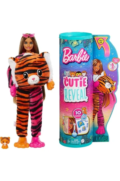 Barbie Cutie Reveal Bebekler Tropikal Orman Serisi - Kaplan Hkp97-hkp99 ürün görseli 1