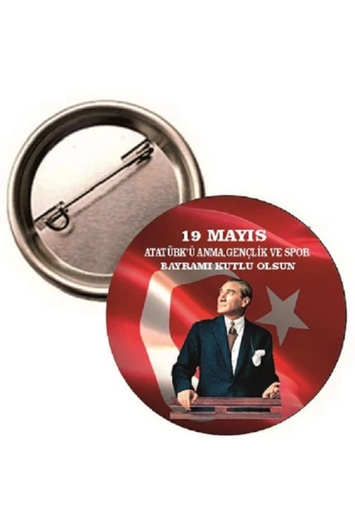 yıldızkurdelaankara 19 MAYIS BUTON ROZET 20 ADET 58MM ürün görseli 1