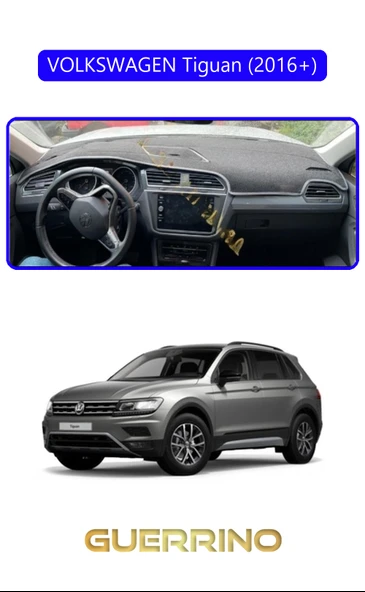 NEYA  VOLKSWAGEN Tiguan (2016+) ;TORPİDO KORUMA HALISI MAVİ KENAR ürün görseli 1