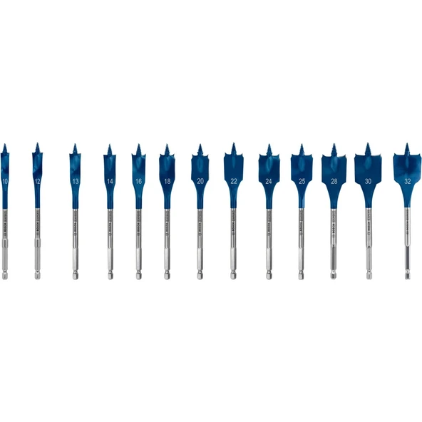 Bosch EXP Yaprak Matkap Ucu Seti 10-32 mm 13’lı ürün görseli 1